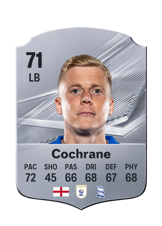 Alex Cochrane, Common kartı, reyting 71