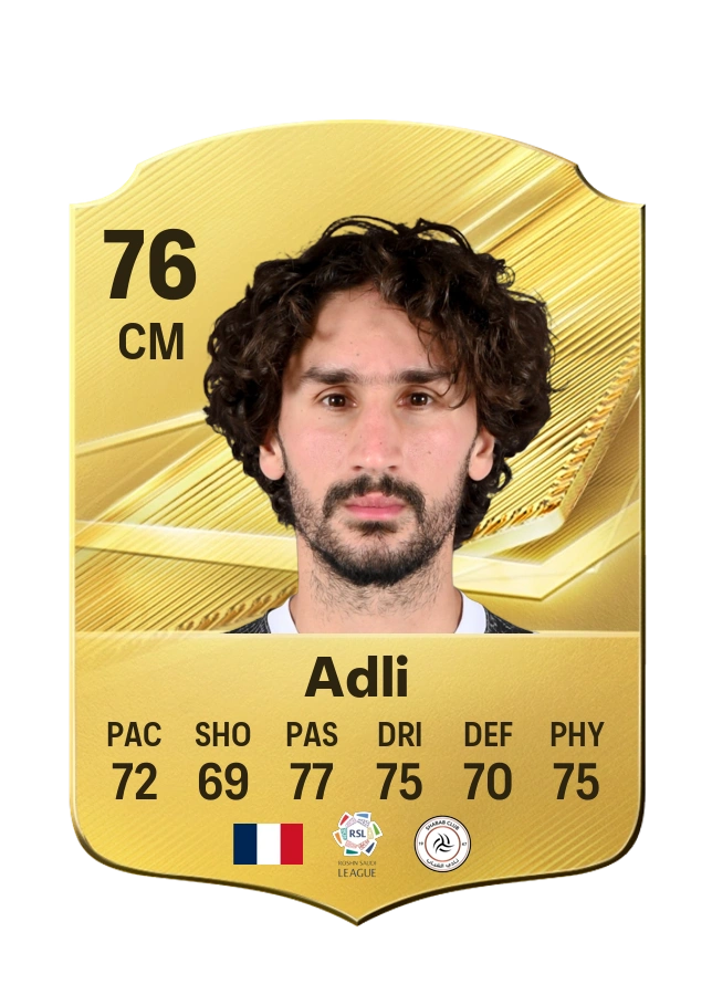 Yacine Adli, Common kartı, reyting 76
