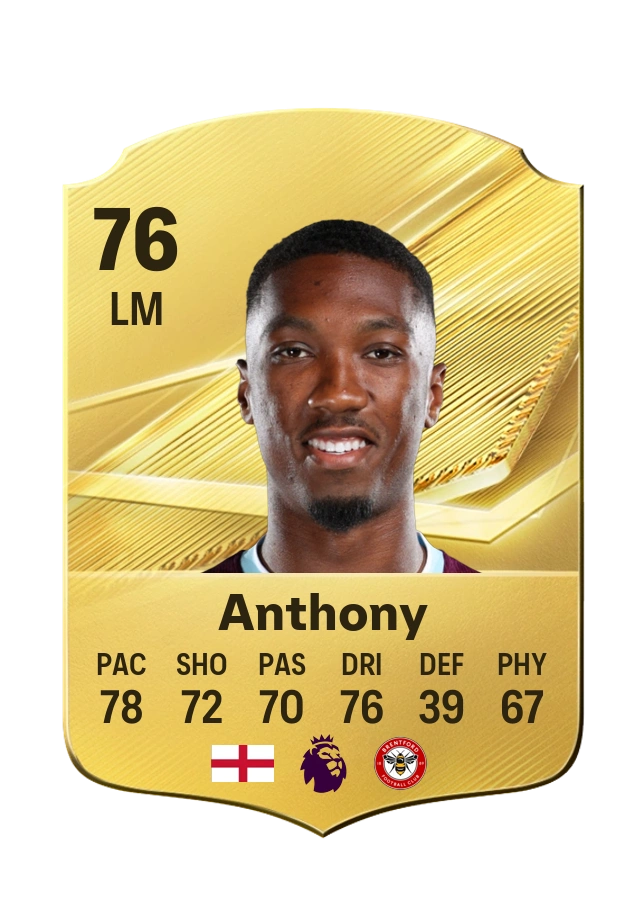 Carta Common di Jaidon Anthony, valutazione 76