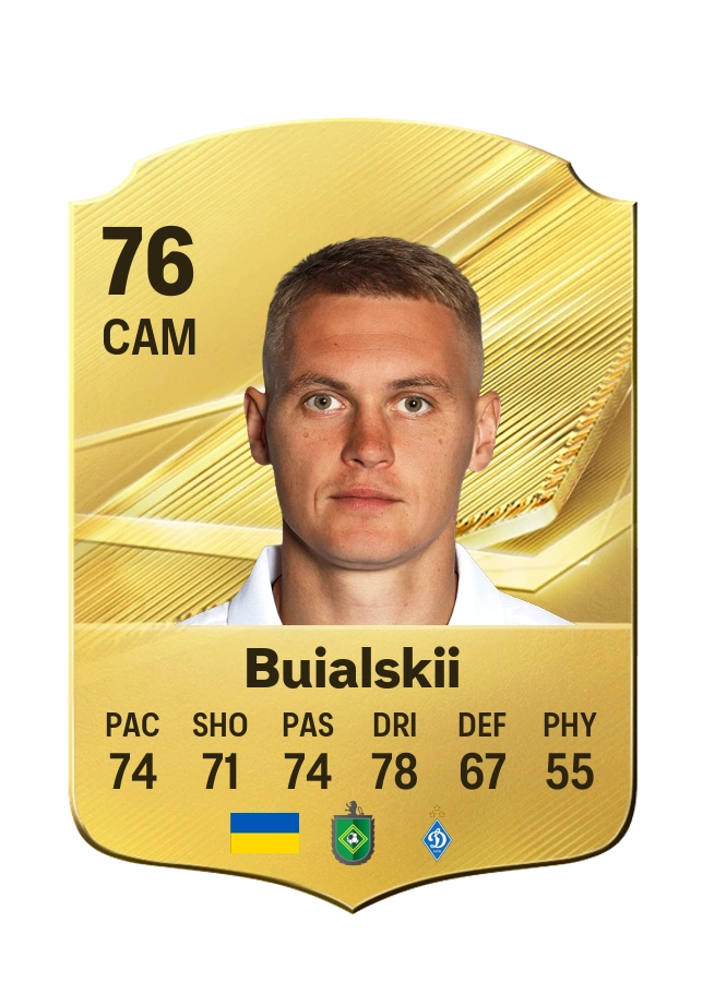 Vitalii Buialskii, Common-kaart, rating 76