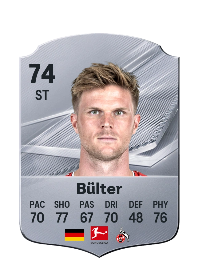 Marius Bülter, Common kartı, reyting 74