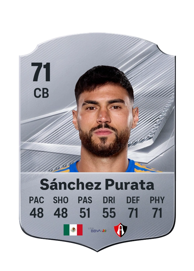 Juan Sánchez Purata, Common card, rated 71