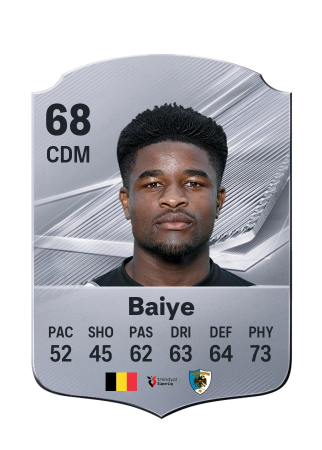 Brandon Baiye, Common card, rated 68