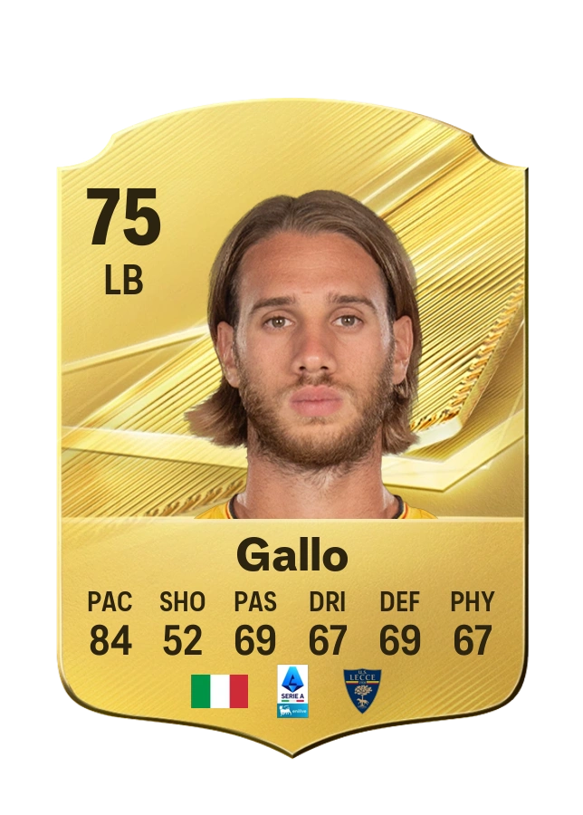 Antonino Gallo, Common card, rated 75