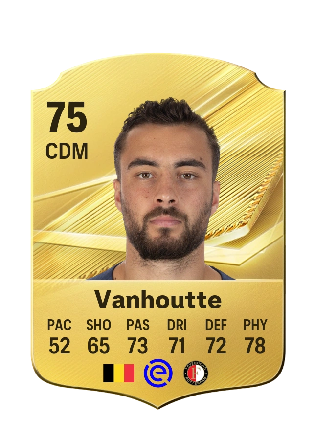 Charles Vanhoutte, Common card, rated 75