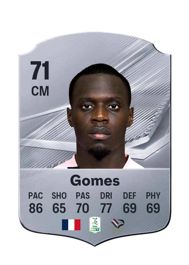 Claudio Gomes، بطاقة Common، بتقييم 71