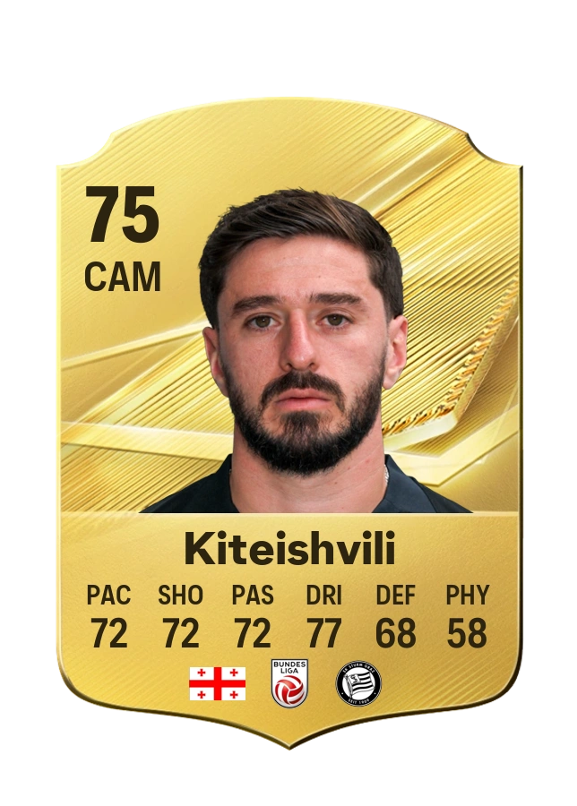 Otar Kiteishvili, Common card, rated 75
