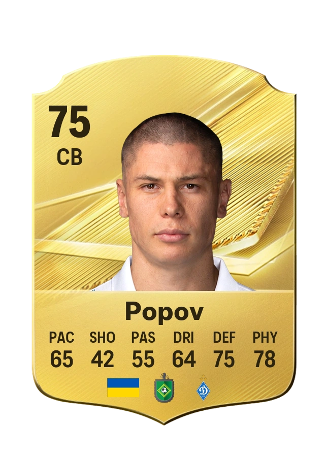Carta Common de Denys Popov, overall 75