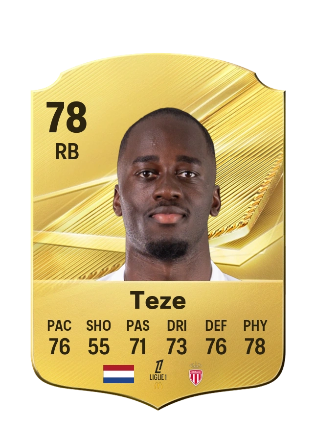 Jordan Teze, Common card, rated 78