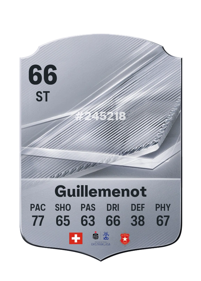 Jérémy Guillemenot, Common card, rated 66