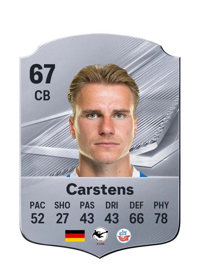 Florian Carstens, Common card, rated 67