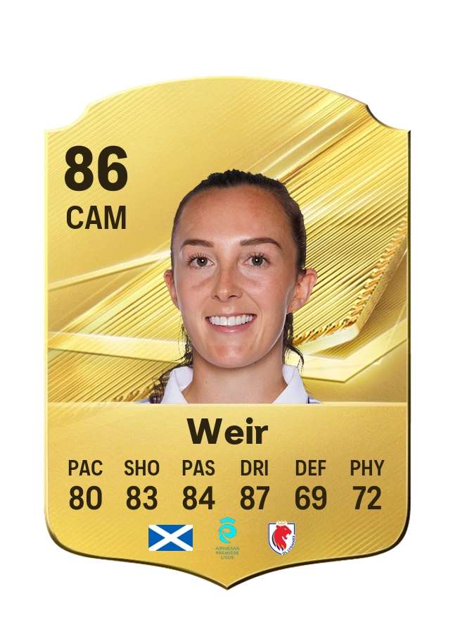 Common-Karte von Caroline Weir, Wertung 86