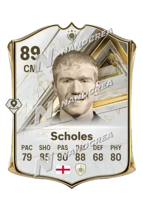 Base Icon-Karte von Paul Scholes, Wertung 89