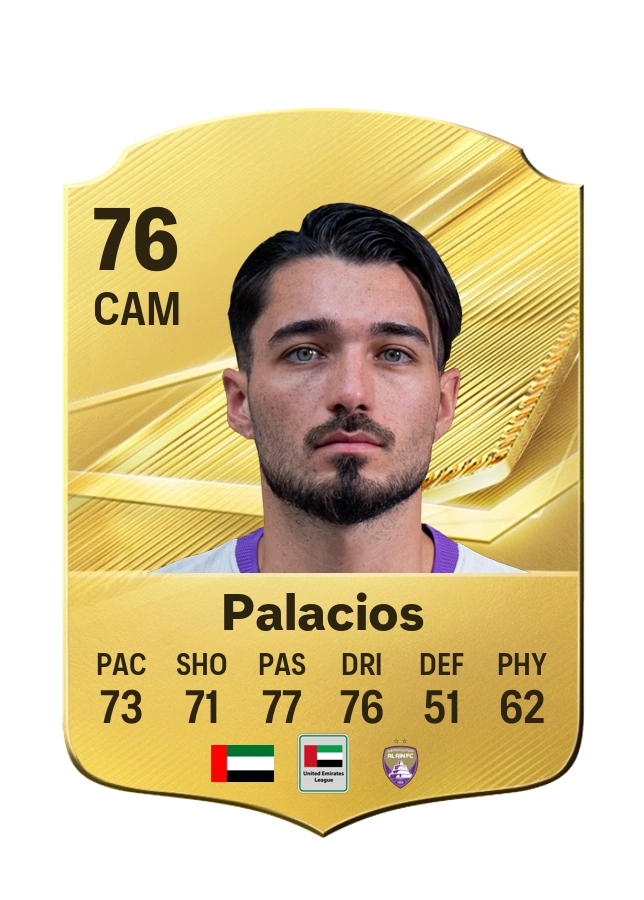 Matías Palacios, Common card, rated 76