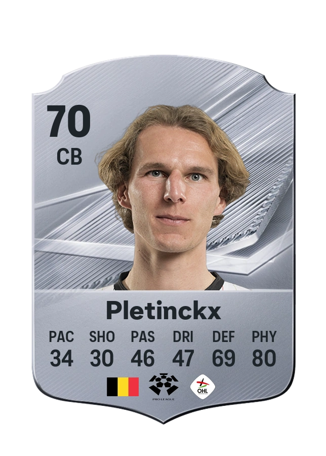 Ewoud Pletinckx, Common kartı, reyting 70