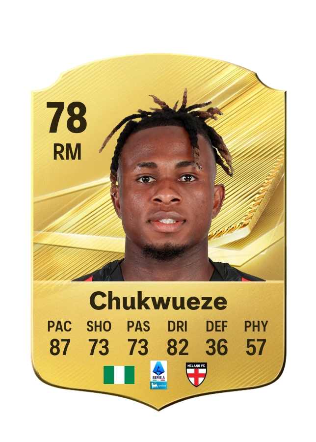 Carta Common di Samuel Chukwueze, valutazione 78