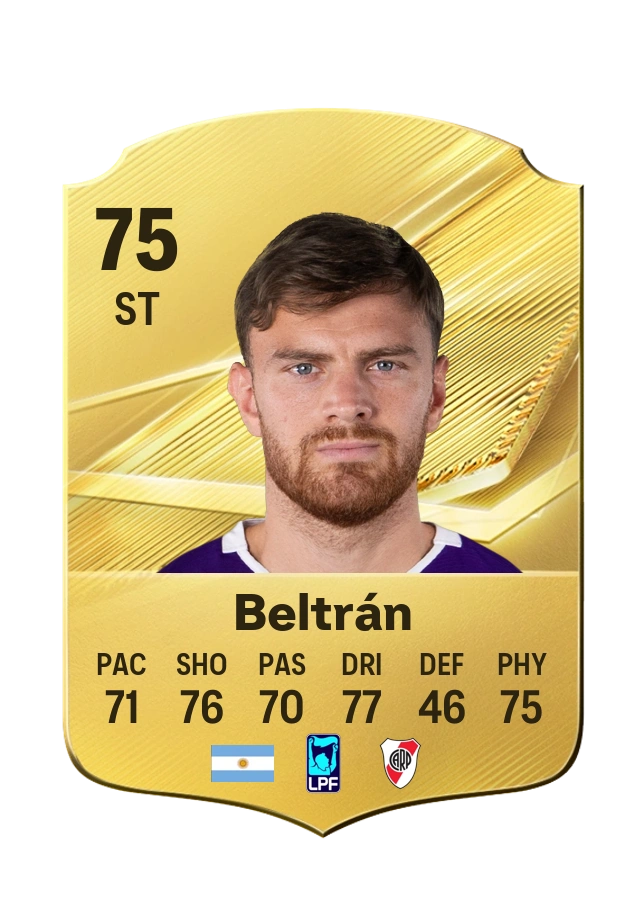 Lucas Beltrán, Common card, rated 75