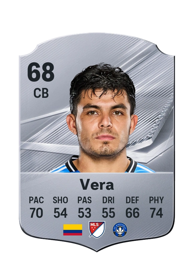 Carta Common de Brayan Vera, valoración 68
