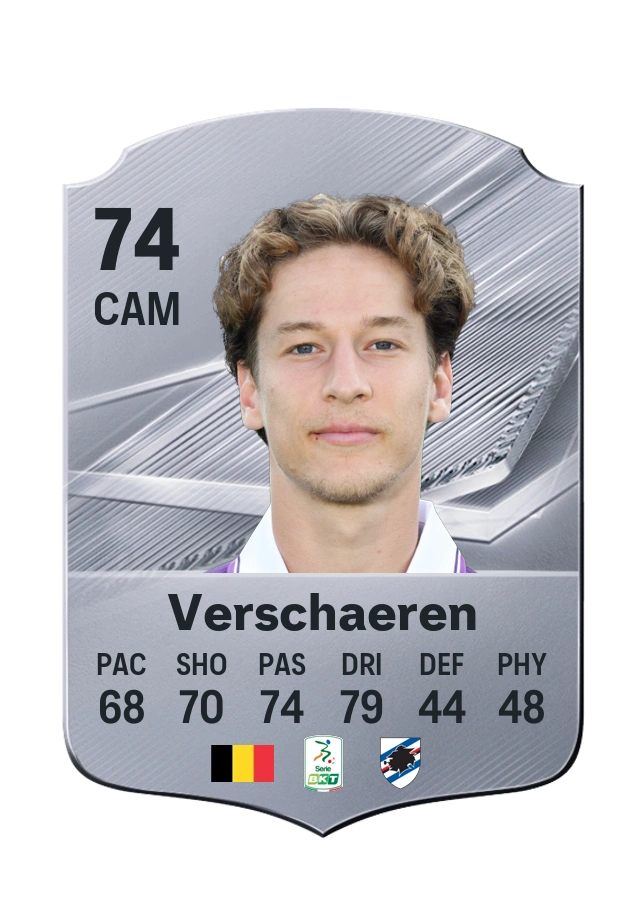 Yari Verschaeren, Common card, rated 74