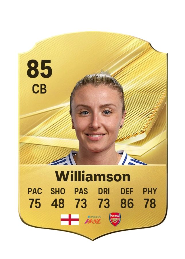 Leah Williamson, Common card, rated 85