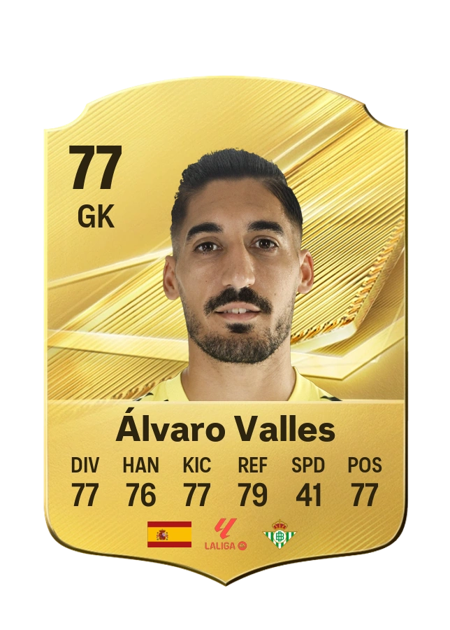 Álvaro Valles, Common card, rated 77