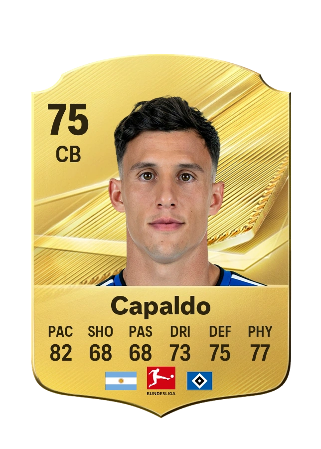 Nicolás Capaldo, Common card, rated 75
