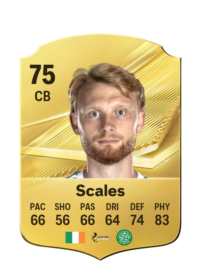 Liam Scales, Common card, rated 75