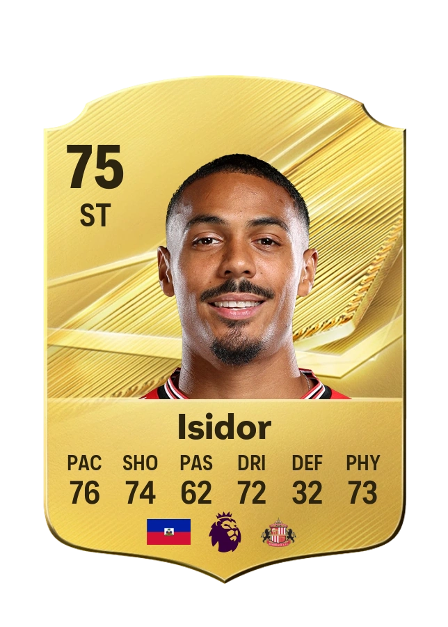 Wilson Isidor, Common card, rated 75