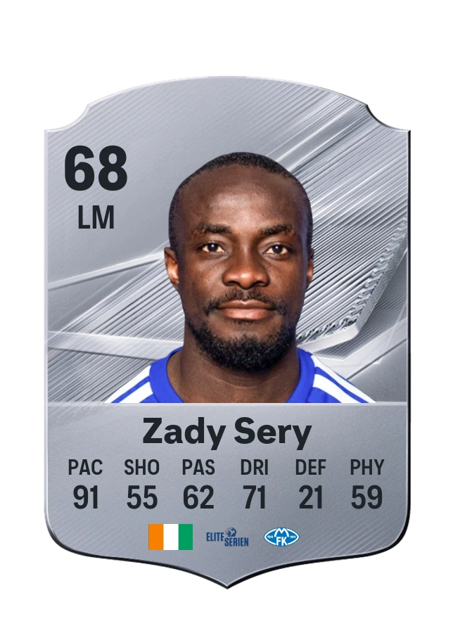 Caleb Zady Sery, Common card, rated 68