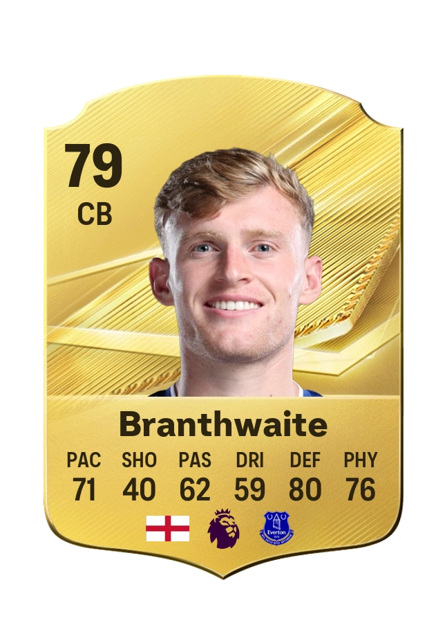 Jarrad Branthwaite, Common card, rated 79