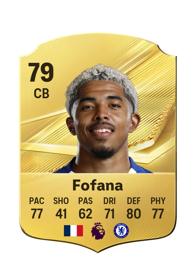 Carta Common de Wesley Fofana, valoración 79