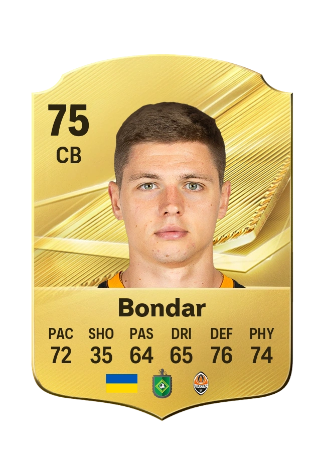 Valeriy Bondar, Common kartı, reyting 75