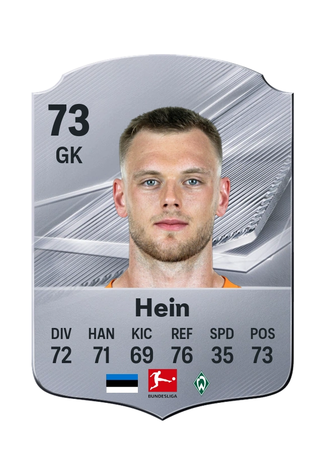 Karl Hein, Common card, rated 73