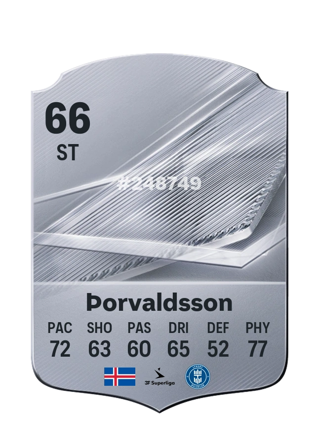 Ísak Þorvaldsson, Common card, rated 66