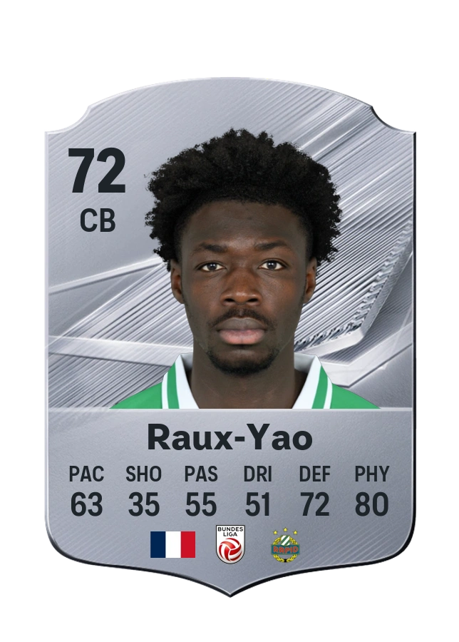 Serge-Philippe Raux-Yao, Common-kaart, rating 72