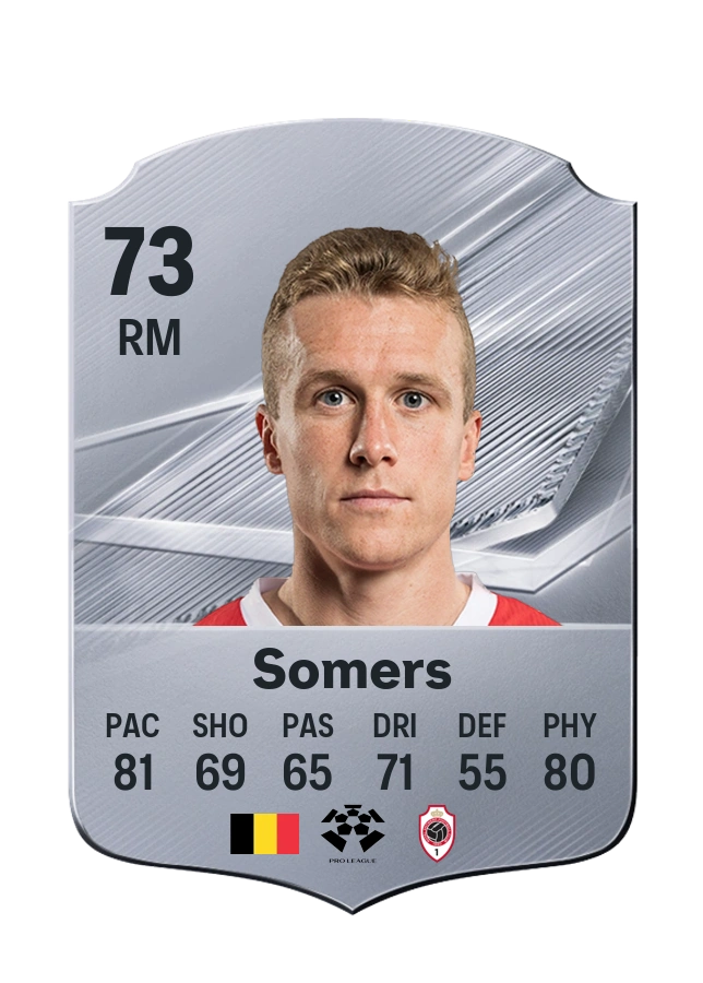 Thibo Somers, Common card, rated 73