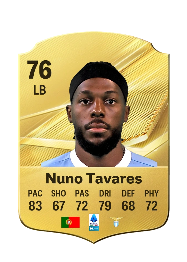 Nuno Tavares, Common card, rated 76
