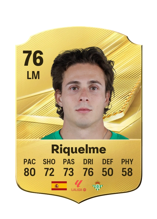 Riquelme, Common card, rated 76