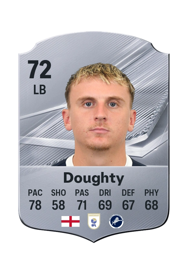 Alfie Doughty, Common card, rated 72