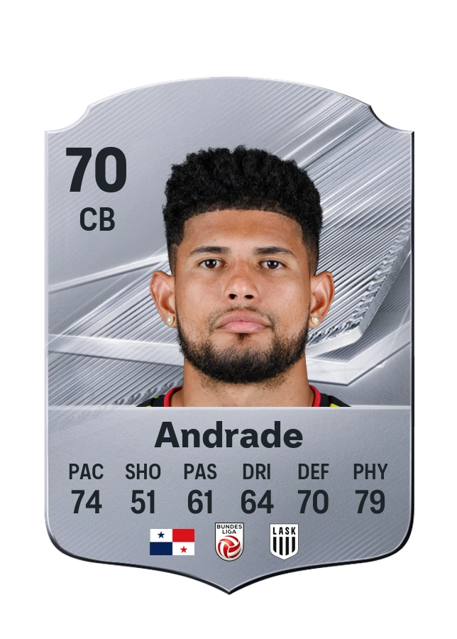 Andrés Andrade, karta Common, ocena 70