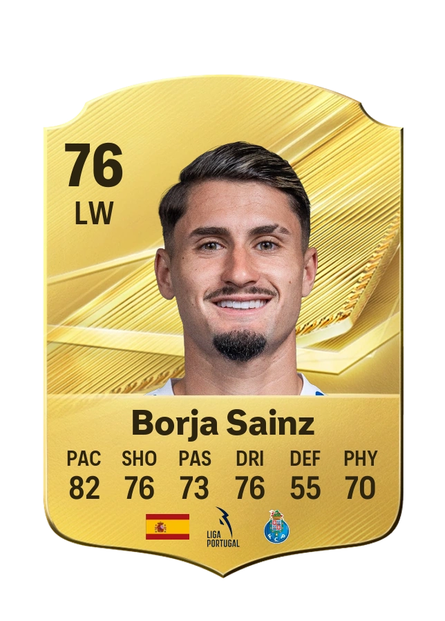 Carta Common de Borja Sainz, overall 76