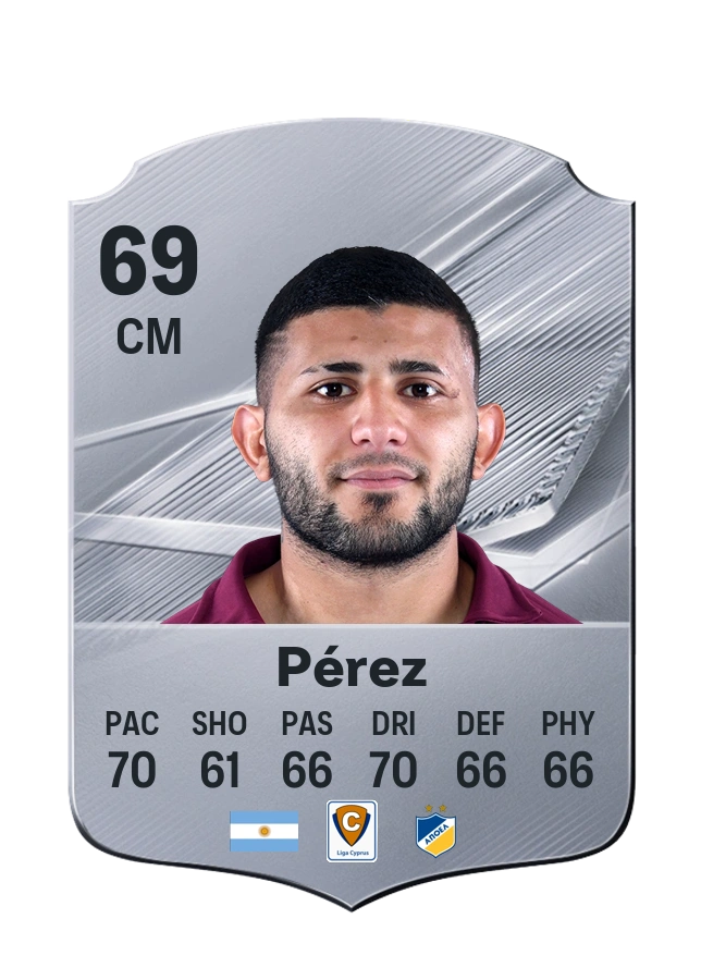 Facundo Pérez, Common card, rated 69