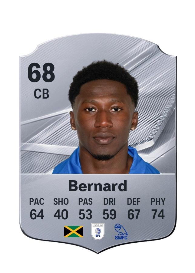 Di'Shon Bernard, Common card, rated 68