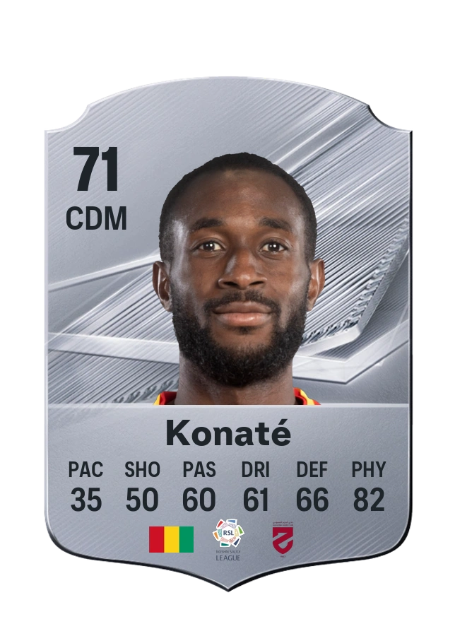 Carta Common di Mory Konaté, valutazione 71