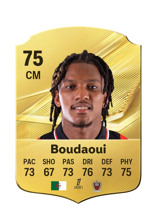 Hicham Boudaoui, Common card, rated 75