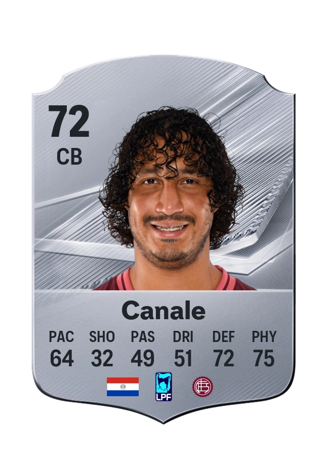 José Canale, Common card, rated 72