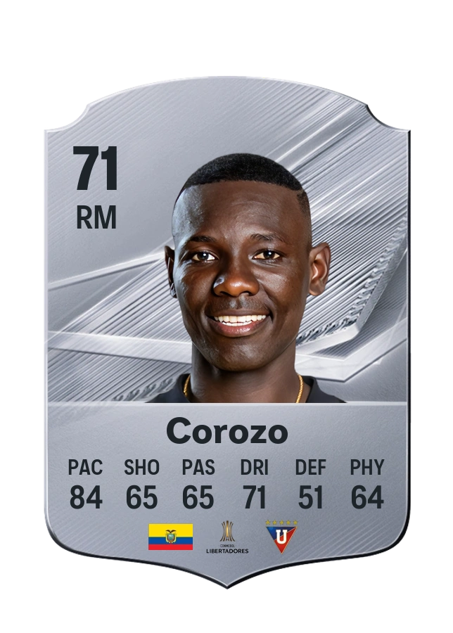 Janner Corozo، بطاقة Common، بتقييم 71