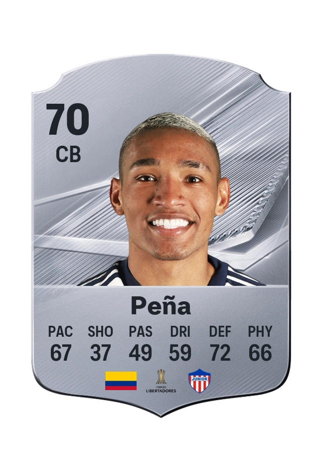 Jermein Peña, Common card, rated 70