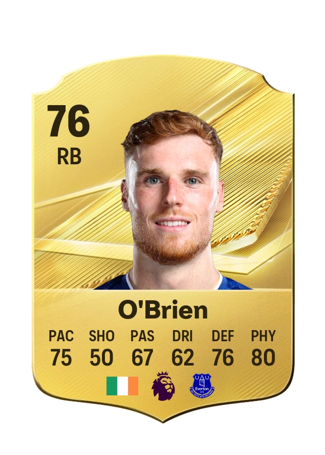 Jake O'Brien, Common card, rated 76