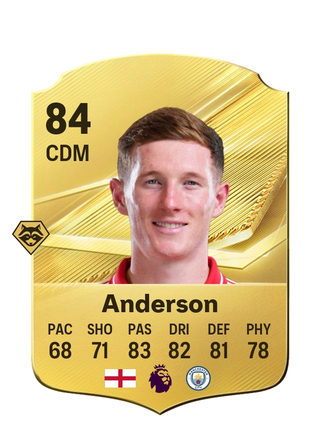Elliot Anderson, Common card, rated 84